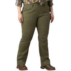 prAna Halle Pant Plus II 22W Olive ReZion Stretch Hiking Outdoor Pants NWOT